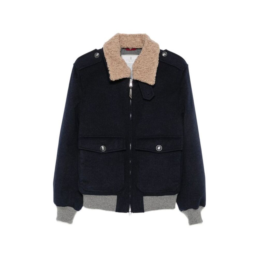 Brunello Cucinelli Blue Jackets - Bomber Jackets Men